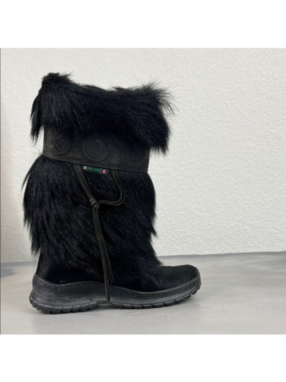 Pajar Olympic Black Faux Fur Winter Boots